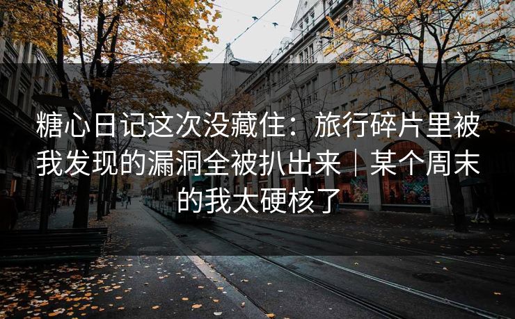 糖心日记这次没藏住：旅行碎片里被我发现的漏洞全被扒出来｜某个周末的我太硬核了