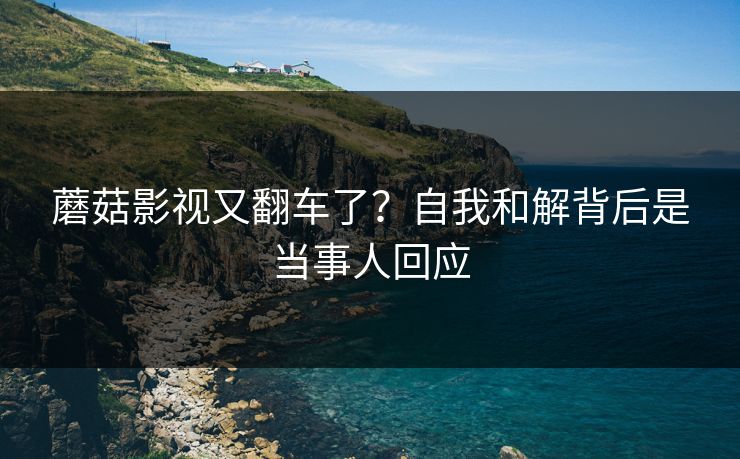蘑菇影视又翻车了？自我和解背后是当事人回应